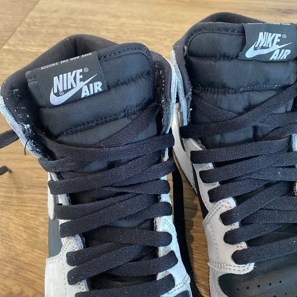 Nike Air Jordan sneakers, Gray/Black, pre-owned, Size Youth US 7 - Picture 4 of 14